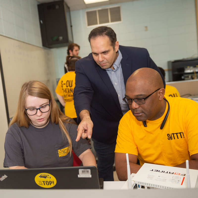 Computing Students with Dr. Rahimi