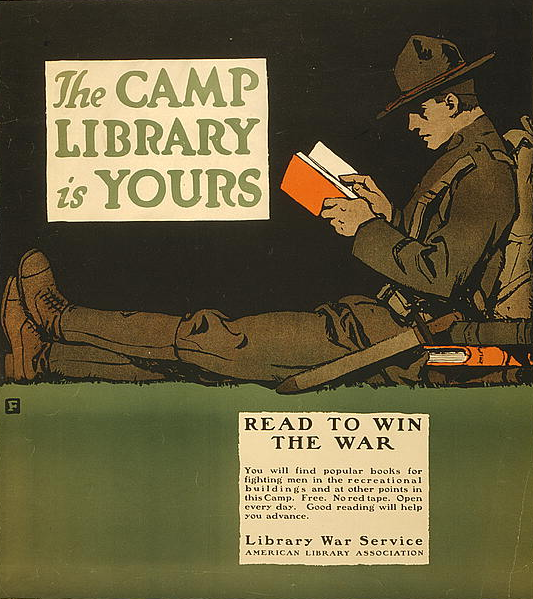 World War I Camp Library Poster