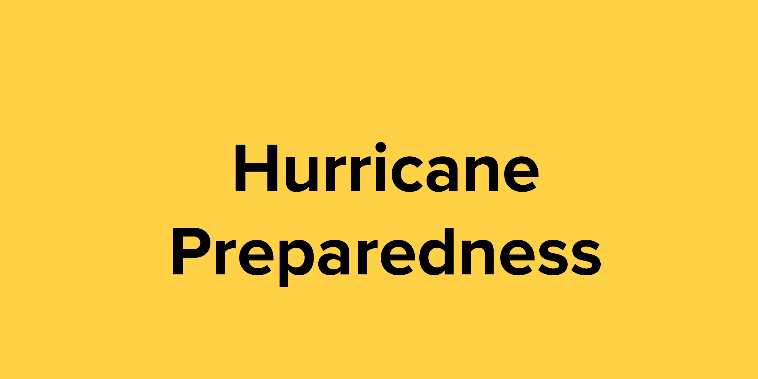 hurricane preparedness