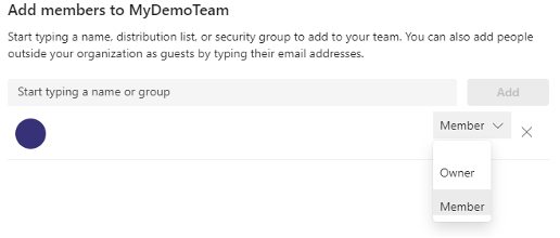 Add Team members