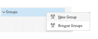 Select New Group under Groups section