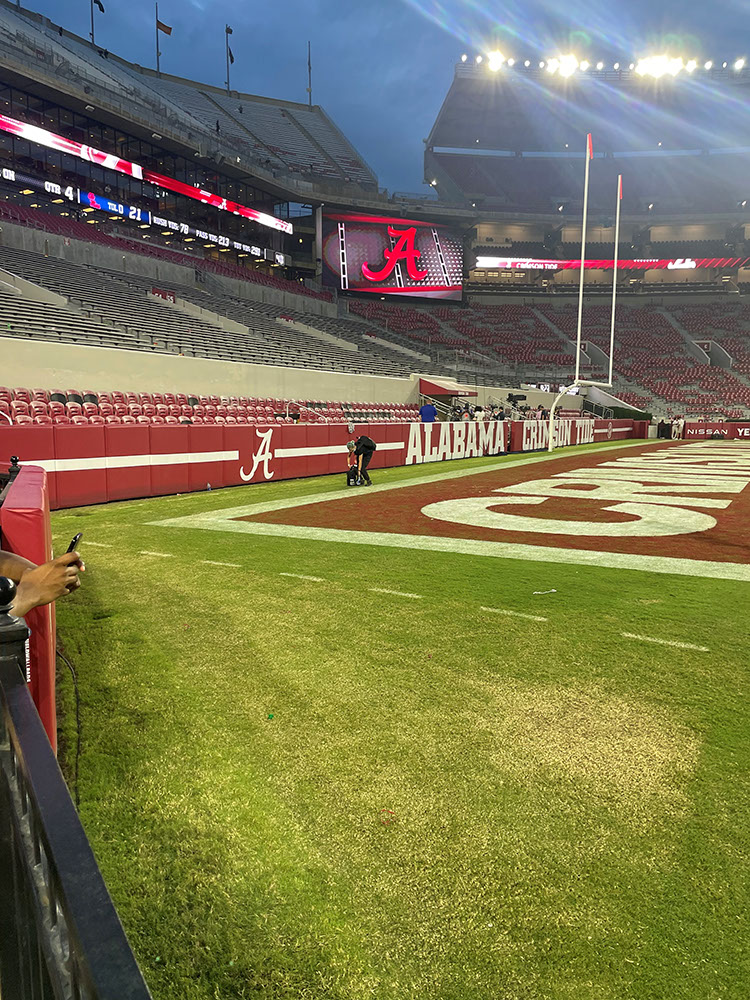 University of Alabama's football field