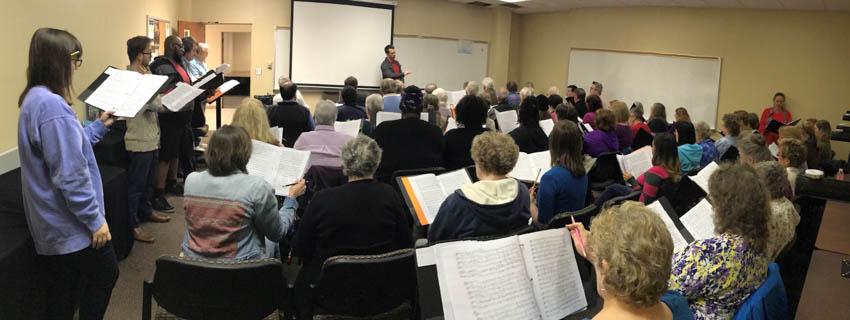 Gulf Coast Civic Chorale rehearsal