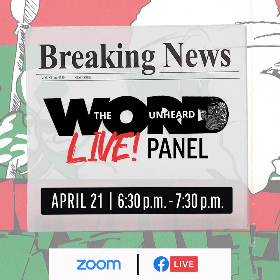 The Unheard Word live panel poster