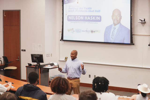 Nelson Haskin Jr. speaking