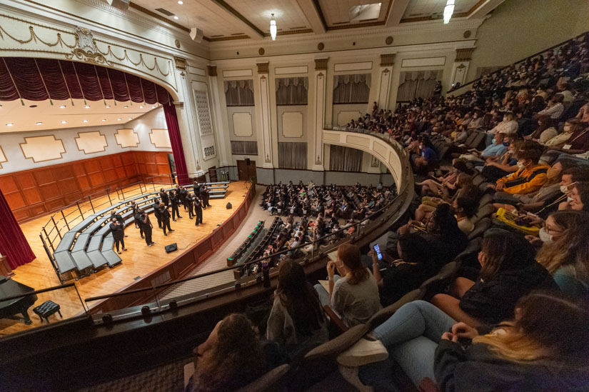 The theater during a performance