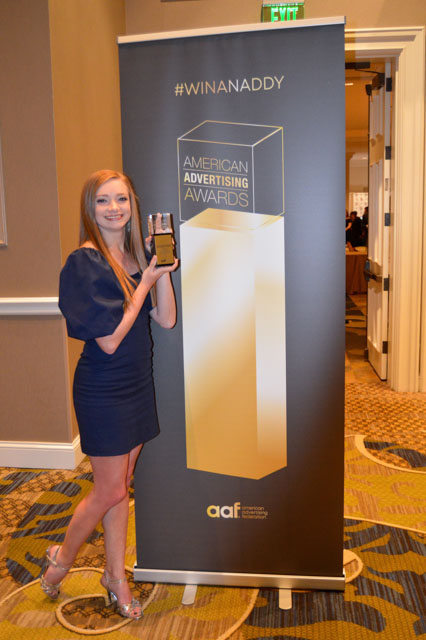 Sydney Beech with her award