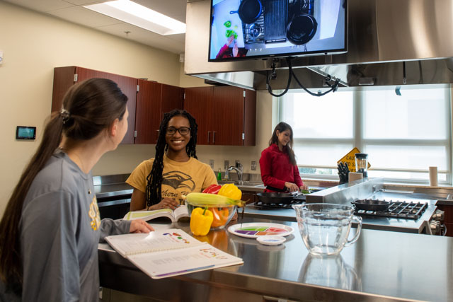 Students in the lab