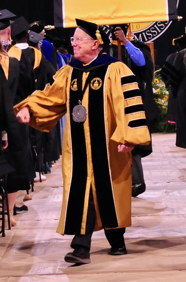 Joe Paul in regalia during commencement 