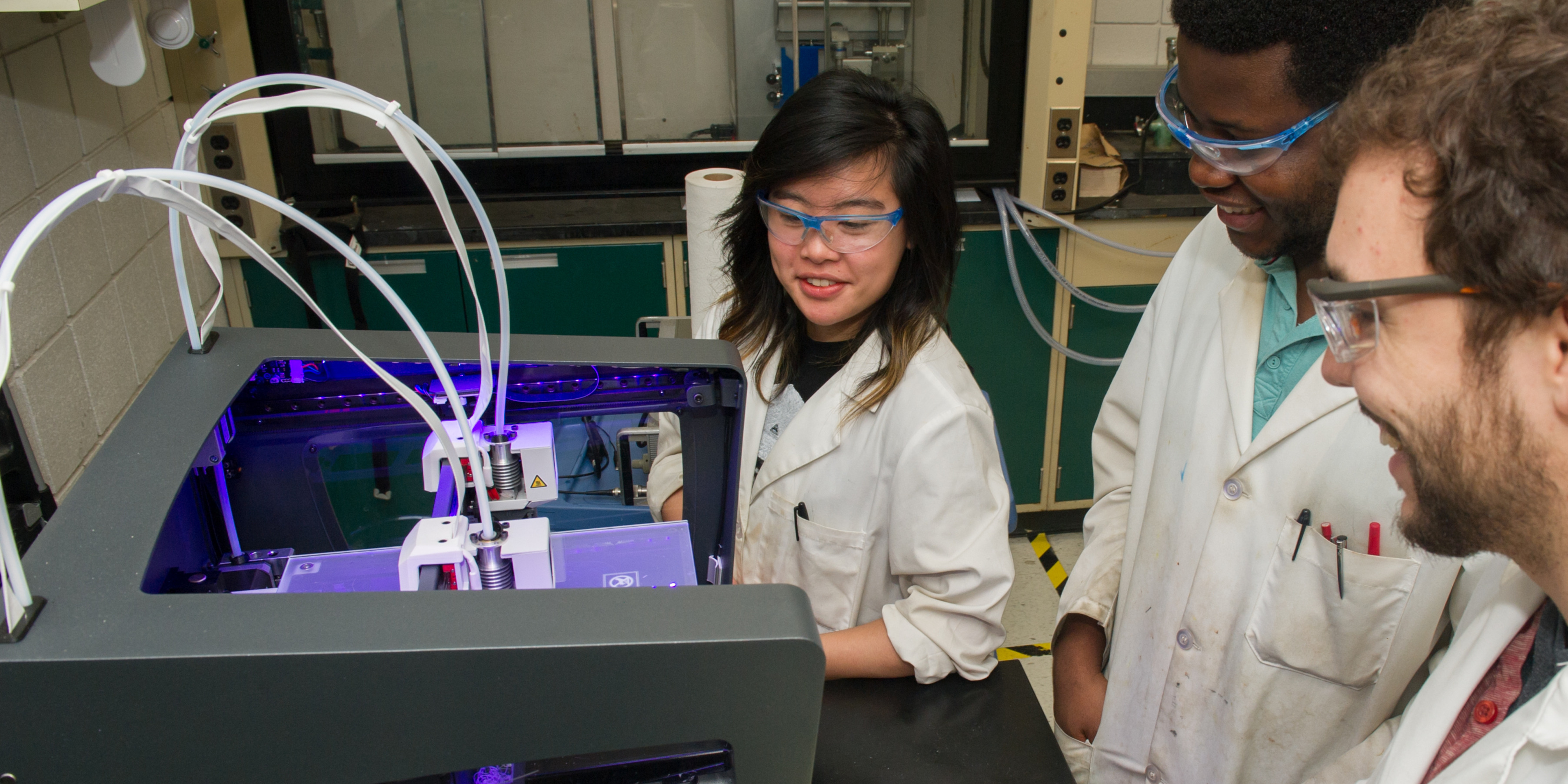 student workers on research vessel