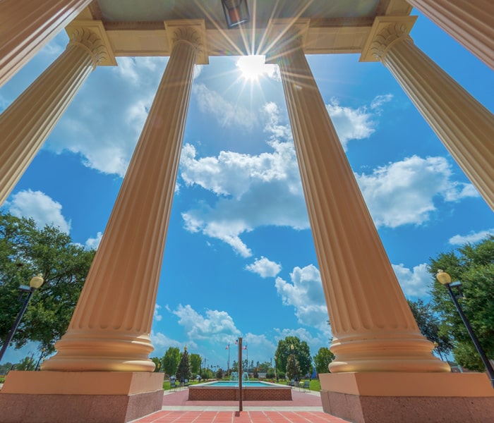 columns of the administration building